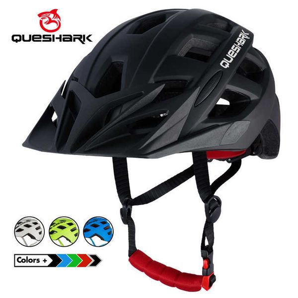 Fahrradhelme QUESHARK Männer Frauen Fahrradhelm Abnehmbare Krempe MTB Rennrad Fahrrad Motorrad Balance Auto Reiten Rennen Sicher Kappe Visier P230419