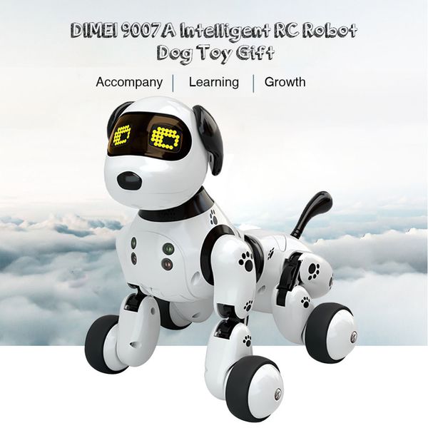 RC Robot programmabile cane 24G telecomando senza fili cani parlanti intelligenti giocattolo elettronico animali da compagnia giocattoli per bambini 230419