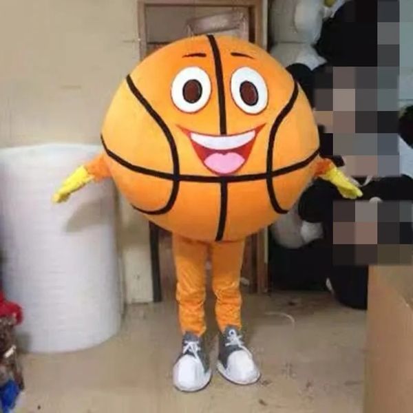 Traje de mascote de basquete de Halloween roupa de desenho animado de desenho animado