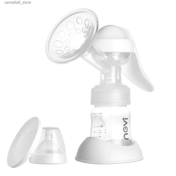 Bombas de mama manual de mama manual NCVI com garrafa de leite bombas de amamentação portáteis de 5 onças bpa grátis de silicone de grau macia