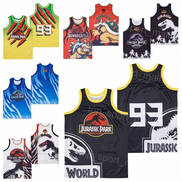 Film Basket The Lost World Jurassic Jersey Park Serie TV Hiphop Colore Blu Nero Bianco Sport di squadra Tutto Ed Puro cotone Traspirante Alto