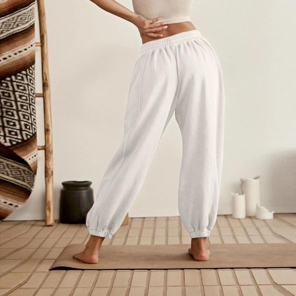 Damenhosen Frauen verdicken Baumwolle Jogginghose Herbst Winter elastische Taille Bündel Fuß gerade Hosen warme Yoga lose lässige Jogger