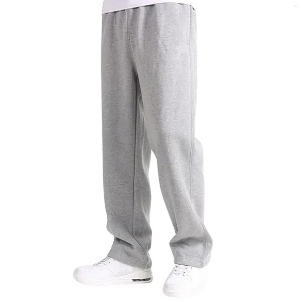 Calças masculinas roupas sweatpants jogger baggy jogging casual moda feminina larga reta esportes cor sólida solta