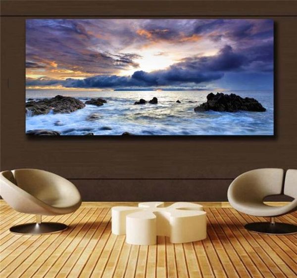 Retratos de parede para sala de estar, pintura a óleo, posteres, impressões em tela, paisagem marítima, enorme decoração de parede, decoração de parede 4203132