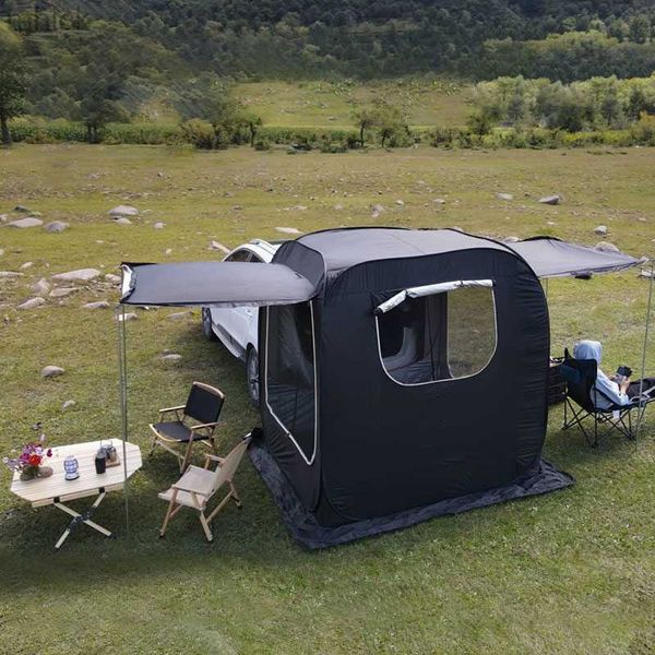 Tende e rifugi Tenda per auto da esterno Tenda posteriore per camion Tenda da campeggio Escursionismo Picnic Tenda da sole universale Tendalino da viaggio a guida autonoma Attrezzatura portatile