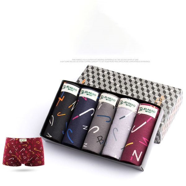 MUITAS PONTES NOVAS 5PCS/LOT MEN PERDIDAS SHUTIONS CORTES DE BOIXER SHORTS SOLIDOS BRANCA MAN MEN MENS 100% Algodão respirável Cieira média Hot 230420