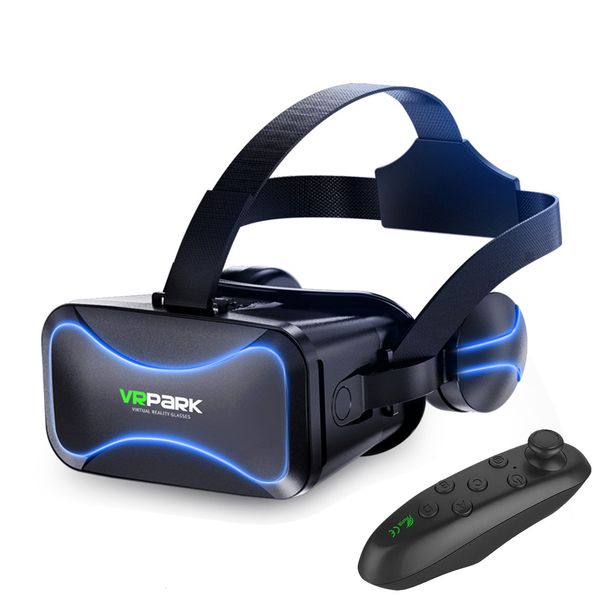 VR Glasses Realidade Virtual Capace Smart Reality Headset para smartphones Binóculos móveis com controladores 230420