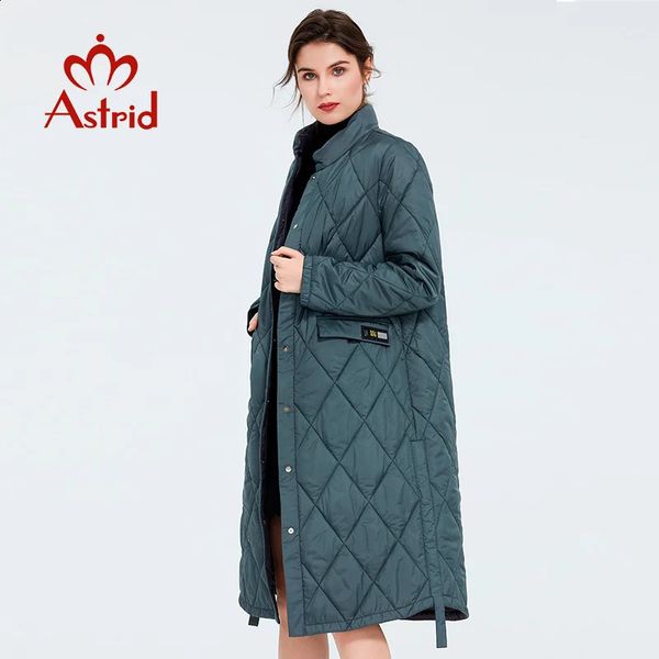 Giacche da donna Astrid Primavera Donna Parka Cappotto Giacca calda Giacca in cotone sottile trapuntato Colletto in piedi Collezione taglia grande ZM7214 231118