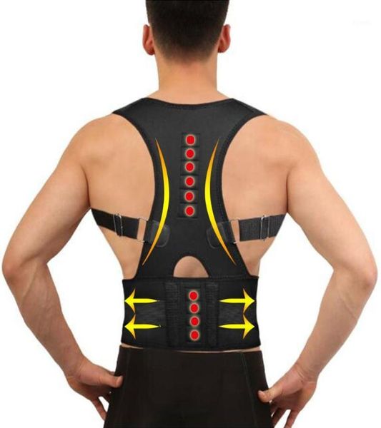 Cintura suporte neoprene cinto esportes magnético volta ombro postura corrector trainer espartilho coluna inferior back16673542