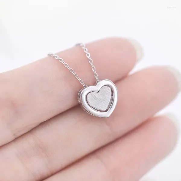Ожерелья с подвесками на подошве, романтическое милое сердце, подарок на день Святого Валентина, милый рисунок, серебряная цепочка на ключицу, женское ожерелье SNE379