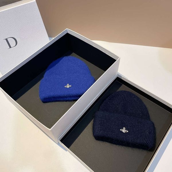 Viviennewestwood designer Viviene Westwood Beanie Caps Caps Empress giapponese Dowager Saturno Cappelli a coniglio Cappello invernale Pullover per protezione dell'orecchio di calore all'aperto