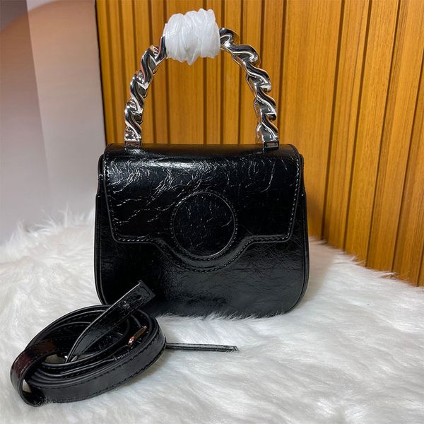 Mais novo mini crossbody saco feminino pequenas bolsas bolsa alça dura couro genuíno prata ferragem alça removível clássico aleta sacos de ombro