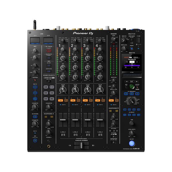 Controles de iluminação 4 canais DJMA9 DJ Player Bar dedicado Pioneer DJM-A9 Mixer embutido cartão de som