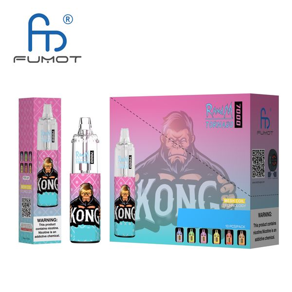 FUMOT% 100 Orijinal Randm Tornado 7000 Puflar Hava Akışı Kontrolü Tekrar E Sigara Randm Tip-C Şarj Edilebilir Vapes 57 Flavors E Shisha