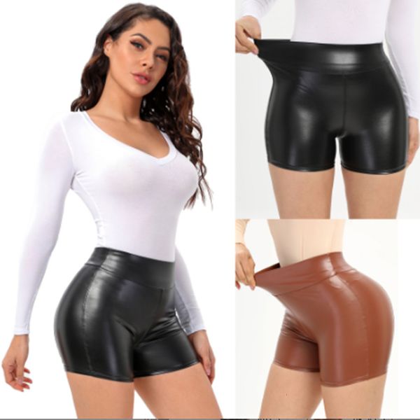 Shorts Womens Women Sexy Fucice in pelle Shorts nero Shorts High Waist Shorts YF049#815 230420