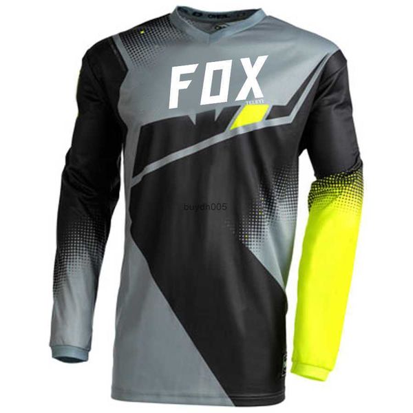 Camiseta masculina 2023 Novo estilo Jerseys Mountain Bike MTB Offroad DH Jersey Motocross Motocross Sportwear Roupas Fox Teleyi