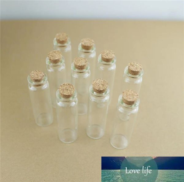 50cslot 15ml Mini garrafas de vidro com cortinas de cortiça Jarros de garrafas minúsculas garrafas de vidro transparentes Presente de casamento
