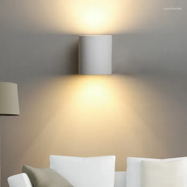 Lâmpadas de parede Quarto Lâmpada LED Luminárias Moda Gypsum Sconces Modern Banheiro Sala de estar Ao lado da iluminação doméstica Arandela