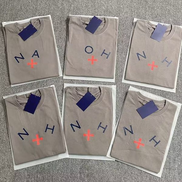 Noah NYC Çekirdek Orijinal Kömür Gri Cross Logosu Amerikan Günlük Moda Markası Gevşek Pamuk Kısa Kollu Tişört Adam