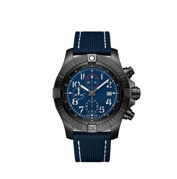 U1 Top AAA Breitling Orologio da uomo Casual Navitimer Cronografo Movimento al quarzo Avenger Hurricane Orologi da polso Cinturino in tela Zaffiro Orologio di design impermeabile N458