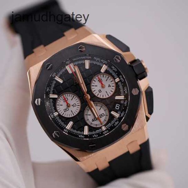 Ap Swiss Luxury Watch Herrenuhr Royal Oak 26420ro Black Plate Chronograph Rose Gold Watch Automatic Machinery Swiss Famous Watch Luxus Freizeit Sportuhr Fu Dxpa