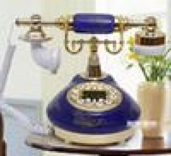 Vera porcellana blu vento blu e bianca, giardino europeo, telefono antico in ceramica, moda, carino, telefono domestico6946496