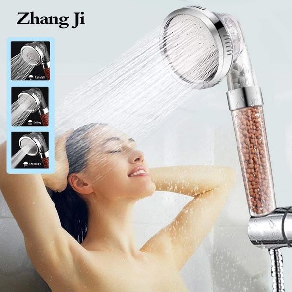 Soffioni doccia per bagno ZhangJi 3 modalità Bagno Testa getto regolabile Risparmio acqua ad alta pressione Filtro anionico Ugello SPA 230419