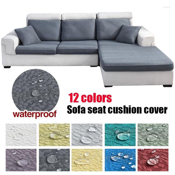 Tampas de cadeira Padrão de bolha Jacquard Sofá Seat Cushion Tampa de água resistente à água L Stretch Anti-Dust 1/2/3/4 do lugar