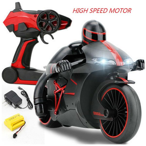 ElectricRC CAR 24G Mini Fashion RC Мотоцикл с прохладным светом высокоскоростной модель моторики модели игрушек пульт дистанционного управления Дрифт -моторные подарки для мальчиков 230419