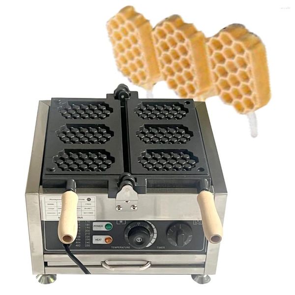 Macchina per waffle commerciale a nido d'ape per macchine per il pane, 3 pezzi, a forma di creatore elettrico, pop 220v/110v