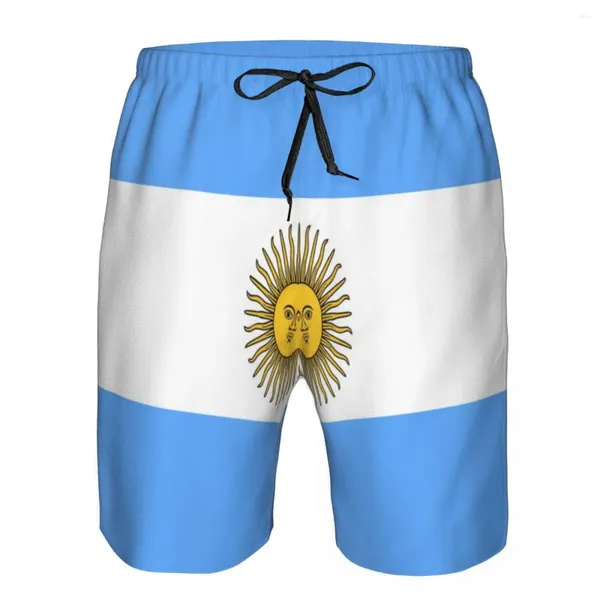 Herren-Shorts, Argentinien-Flagge, schnell trocknend, zum Schwimmen, für Herren, Badebekleidung, Badeanzug, Badehose, Sommer, Strandkleidung