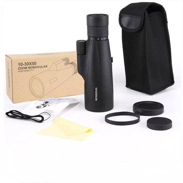 Binocolo telescopio Zoom monoculare Potente monocolo professionale 10-30x50 Caccia da campeggio portatile Visione notturna completa