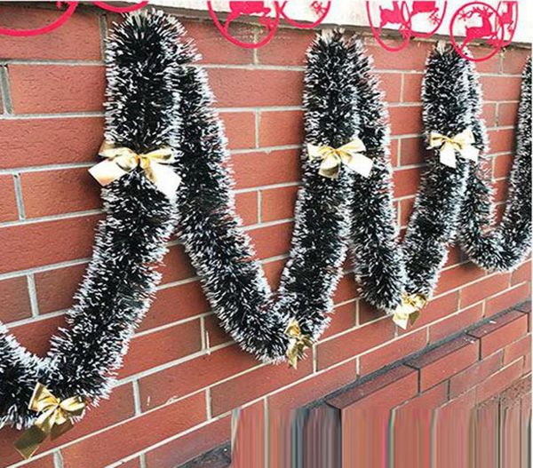 2m diy decorações de natal barra topos fita natal decoração para casa guirlanda enfeites de árvore de natal branco verde escuro cane1408017