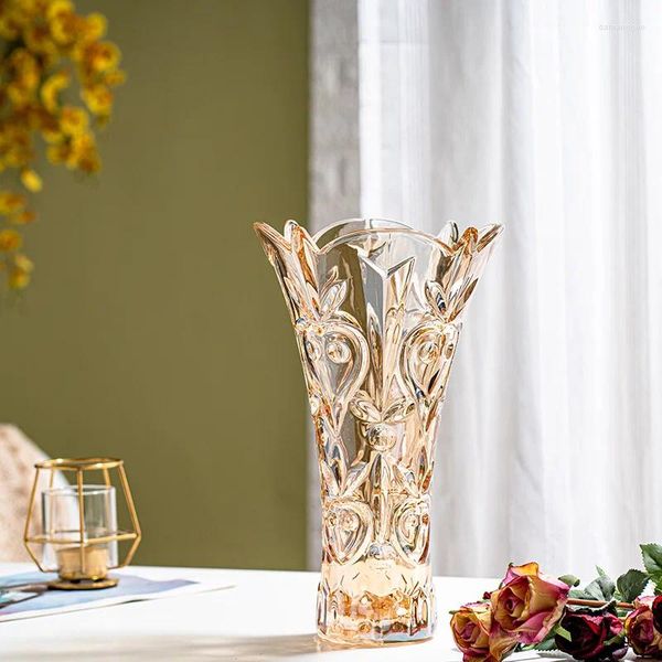Vazolar Kuru Çim İç Çiçek Vazo Cam Modern Dekoratif İskandinav Lüks Maceteros Ev Dekorasyonu YX50VS