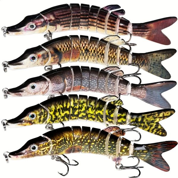 Ami da pesca Proaovao 12.5CM 17.5G 9 segmenti esca snodata Swimbait affondamento Wobblers per luccio spigola accessori per pesci finti attrezzatura 231118