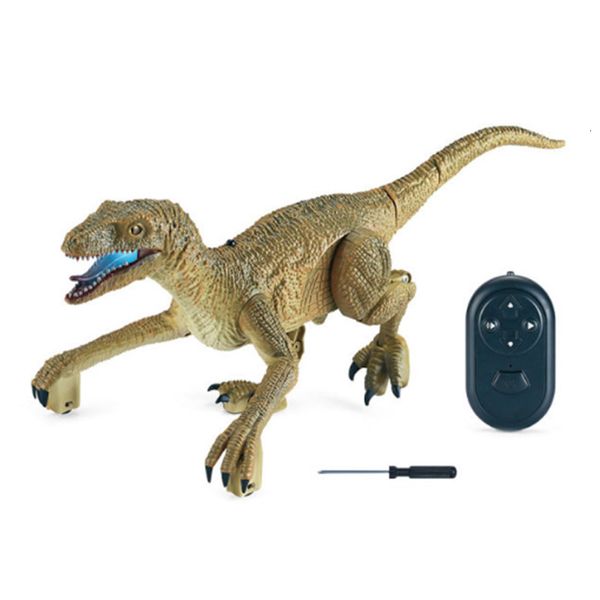 Электрические/RC Животные Dinosaur Toy Привлекательный электрический ребята для мальчиков девочки T-Rex Модель животных с дистанционным управлением рождественские подарки Интерактивная игра 230420