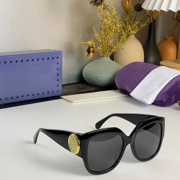 Óculos de sol de alta qualidade com armação superdimensionada que mudam de cor para homens e mulheres designer de armação redonda óculos de sol de luxo com capa protetora GG1407S