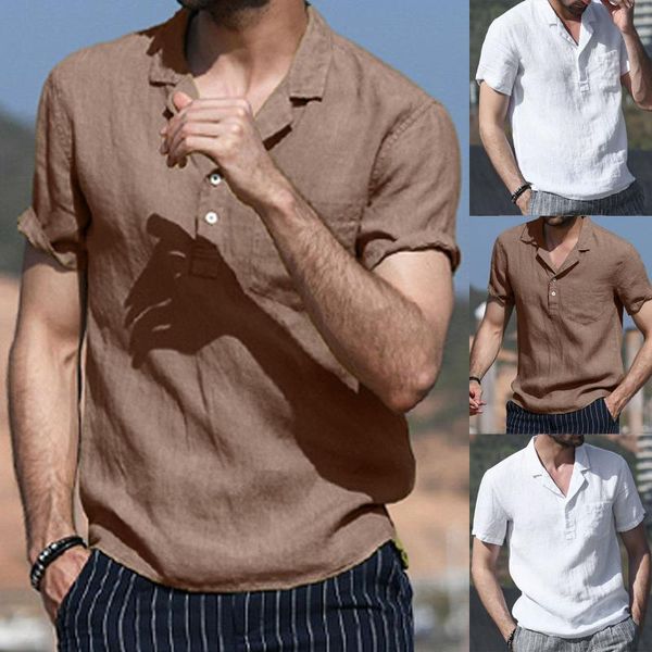 Herren Casual Shirts Fashion Male Simple Deisgn Selling Solid Color Loose Slim Man Clothing Top Summer Beach Shirt Auf Lager 2023
