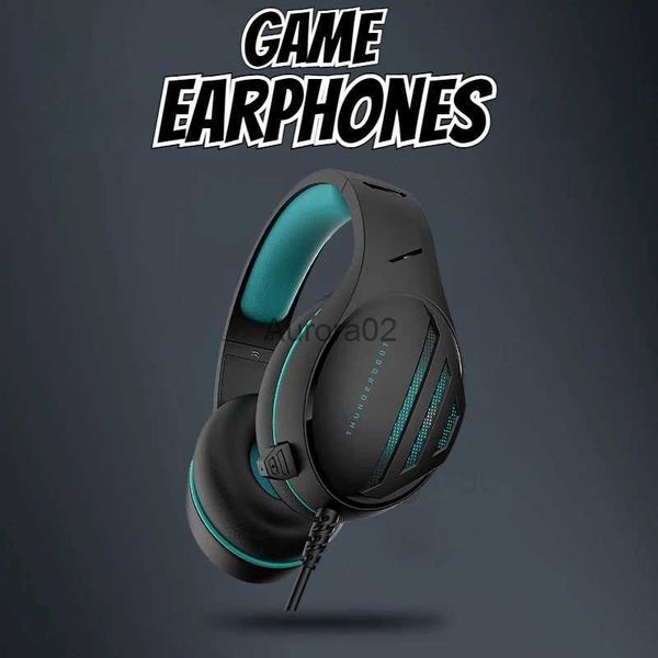 Handy-Kopfhörer ECHOME Kabelgebundener Kopfhörer Gaming-Headset Kabelgebundenes Mikrofon Virtueller 7.1-Surround-Sound Leichte RGB-Hintergrundbeleuchtung für PC-Laptops YQ231120