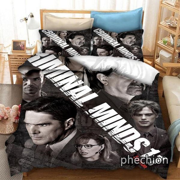 Bedding Sets Phechion Minds Criminal Minds 3D Print Conjunto de edredão Capas de brophases One Piece Extimista Cama K499