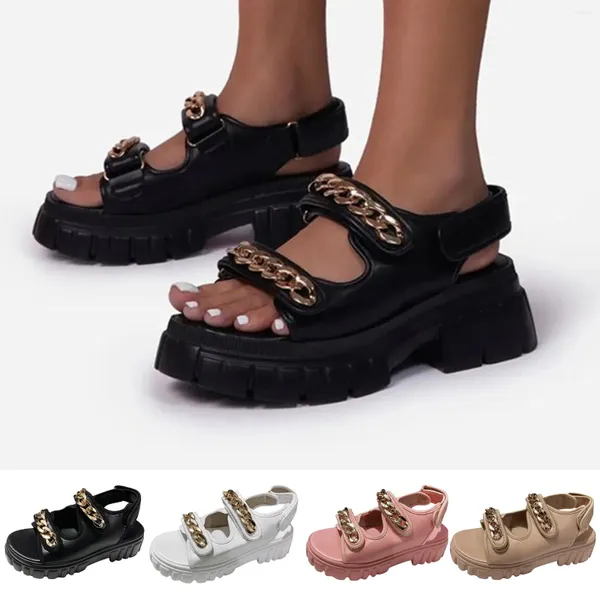 Sandalen Schuhe Freizeit Lässige Damenmode mit dicken Sohlen Atmungsaktive Outdoor-Hunde für Damen