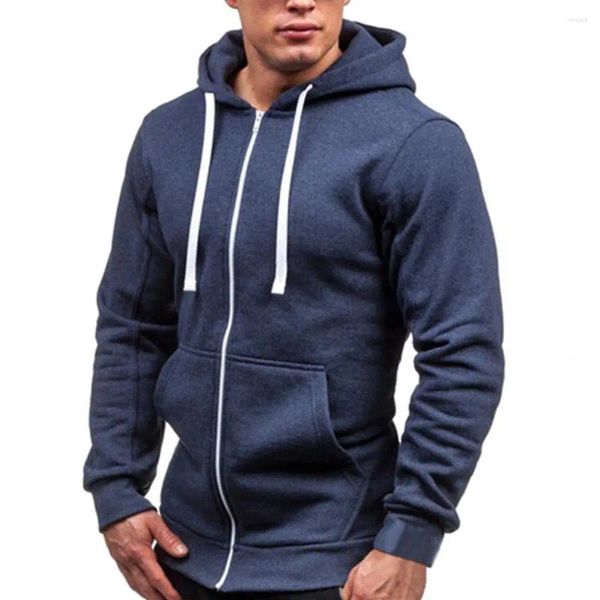 Jaquetas masculinas 2023 homens outono inverno moletom moletom ginásio jaqueta com capuz zip up pulôver jumper casaco outwear