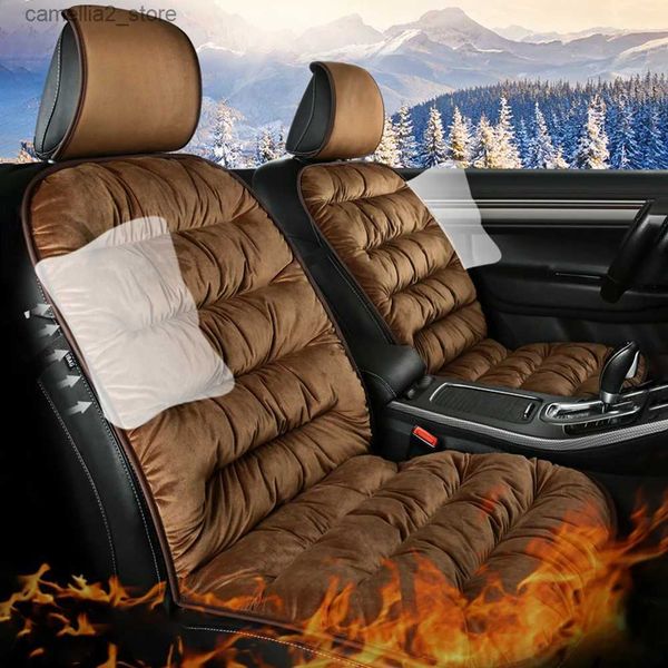 Autositzbezüge Universal Winter Warm Kissen Weiche rutschfeste Unterlage Autositzkissen Dicker Samt Autositzbezug Automotive Interior Zubehör Q231120