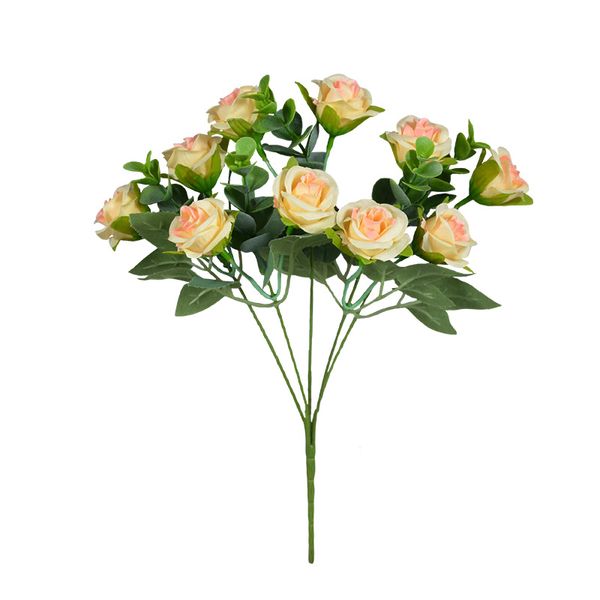 Langfristig heißes Produkt, künstlicher Rosenstrauß aus Seide, Brautstrauß, künstlicher Rosenstrauch, Heimdekoration, Hochzeitsarrangements, Valentinstagsgeschenk