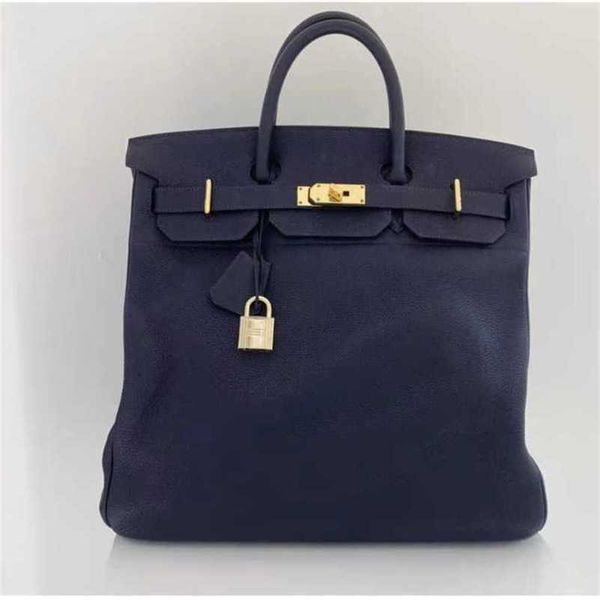 Designer di marca Versione personalizzata Top Borse di design Borsa da collezione Hac nera Borsa Hac in pelle cucita a mano da 50 cm