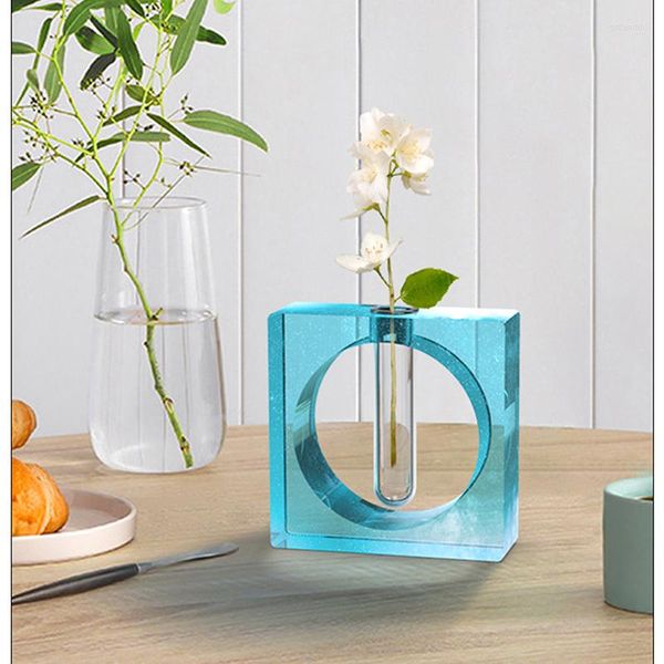 Vasen Pflanzenwachstum Terrarium Behälter Zylinderform Hydroponische Vase Acryl Reagenzglas Home Office Desktop Bonsai Gartendekoration