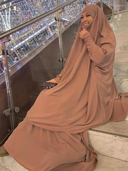 Этническая одежда с капюшоном мусульманские наборы марокканские кафтан Женщины платье молитвенная одежда Абая Лонг Химар Платье Юбка Исламская одежда Рамадан