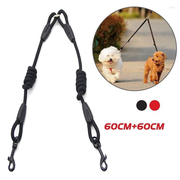 Hundehalsbänder 2-Wege-Kupplungsleine für zwei Hunde Gehtraining Dual Pet Lead Double-End Belt Puppy Small Rope Accessories Stuff