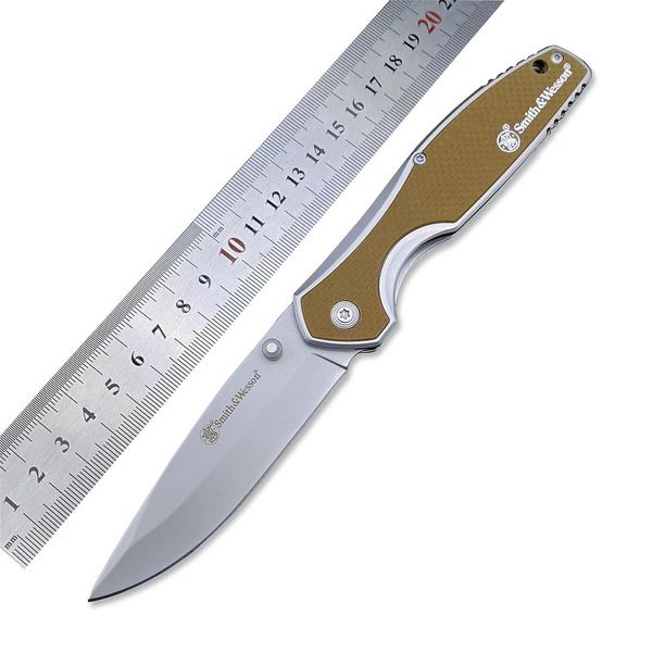 Coltello tascabile pieghevole SMITH Strumento EDC Coltelli da caccia per sopravvivenza da campeggio ad alta durezza G10 Lame affilate Coltelli da esterno multifunzione Heavy Duty