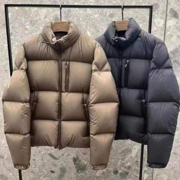 Piumino firmato da uomo Mon 2023 Uomo nuovo colletto in piedi autunno e inverno senza cappello Piumino casual spesso caldo moda sottile